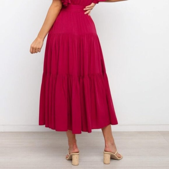 #23❤️ NWOT PETAL & PUP BARKER DRESS IN WINE - Picture 9 of 9